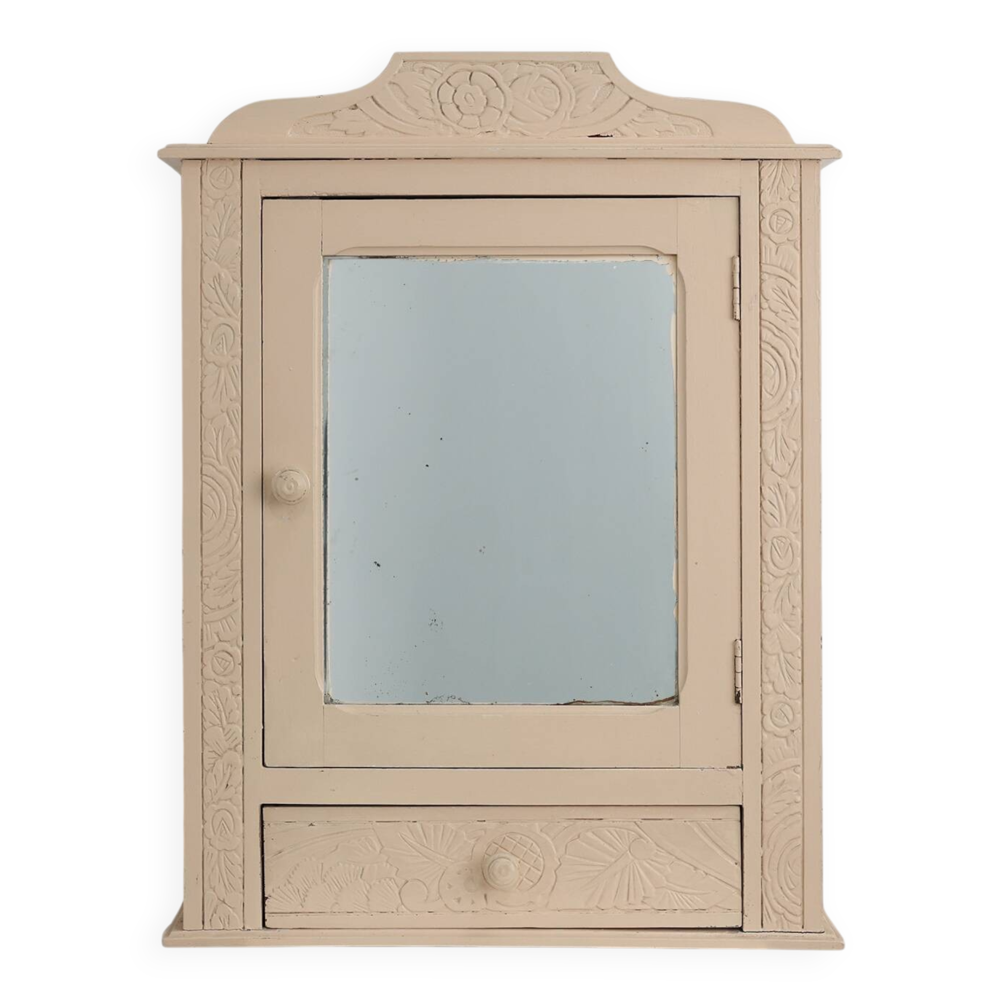 French wood and mirror Art Deco Shaving Cabinet, 1930s