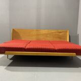 Mid-century folding sofa bed by Drevotvar, 1970s, Czechoslovakia