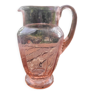 Pink art deco pitcher