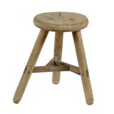 Gong - Antique Chinese elm stool, round seat no. 10