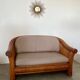Old 2-seater rattan sofa Italian design from the 70s vintage