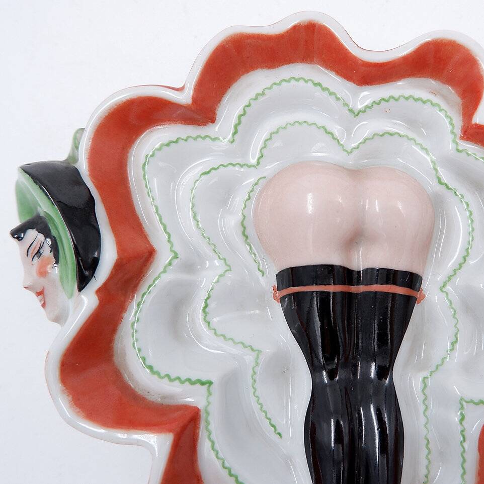 Painted porcelain pocket tray "Les Naturistes" Paris 1956/57
