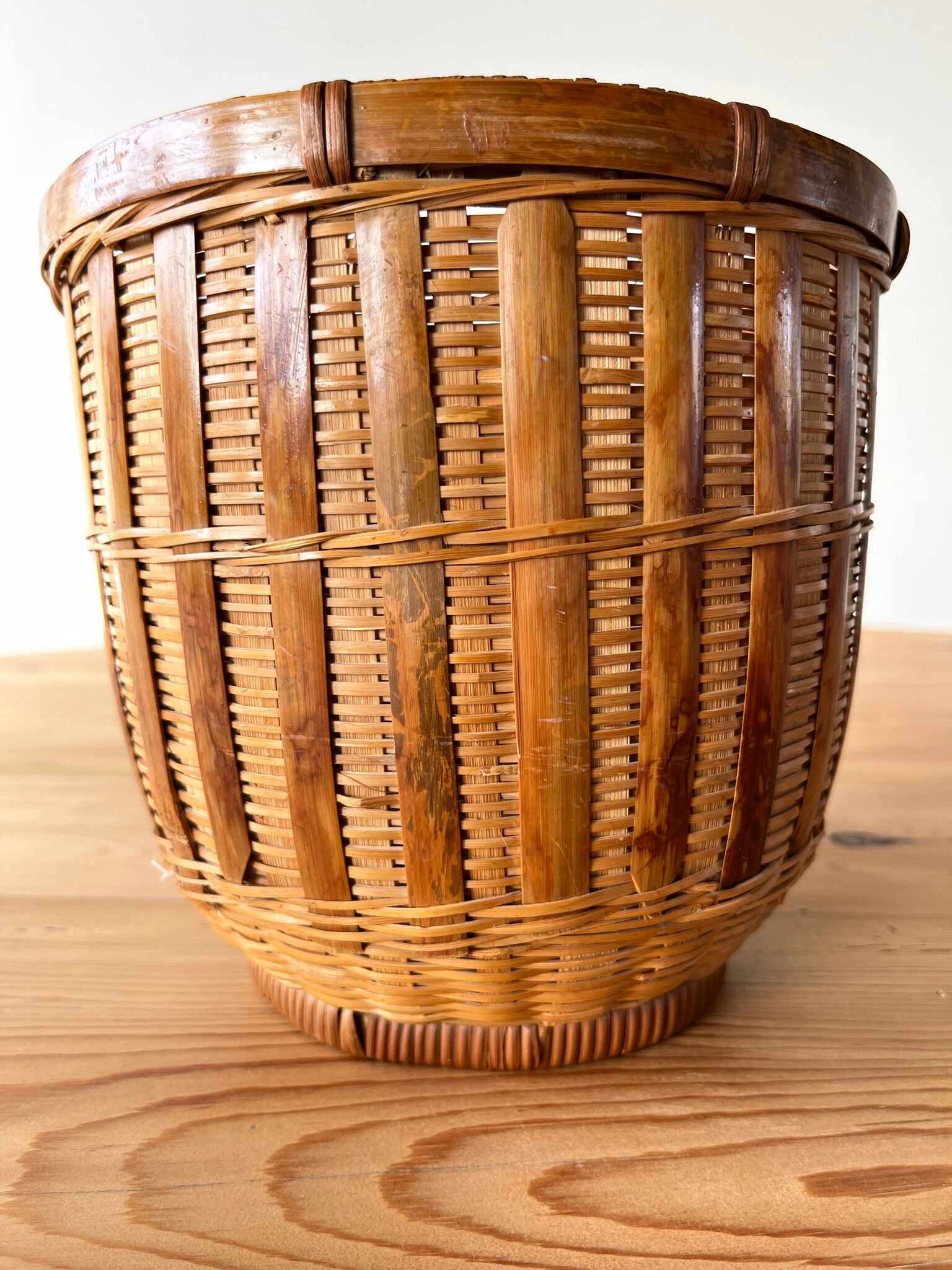 Vintage rattan pot cover