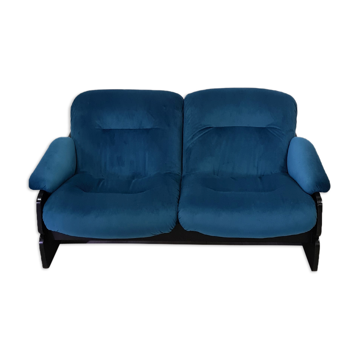 Reupholstered space age 2 seater sofa, 1960s
