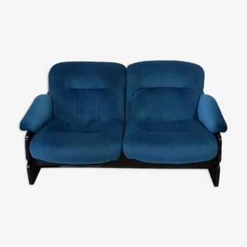 Reupholstered space age 2 seater sofa, 1960s