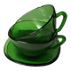 2 large green cups - Vereco.