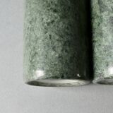Green marble salt and pepper shakers, 1980s