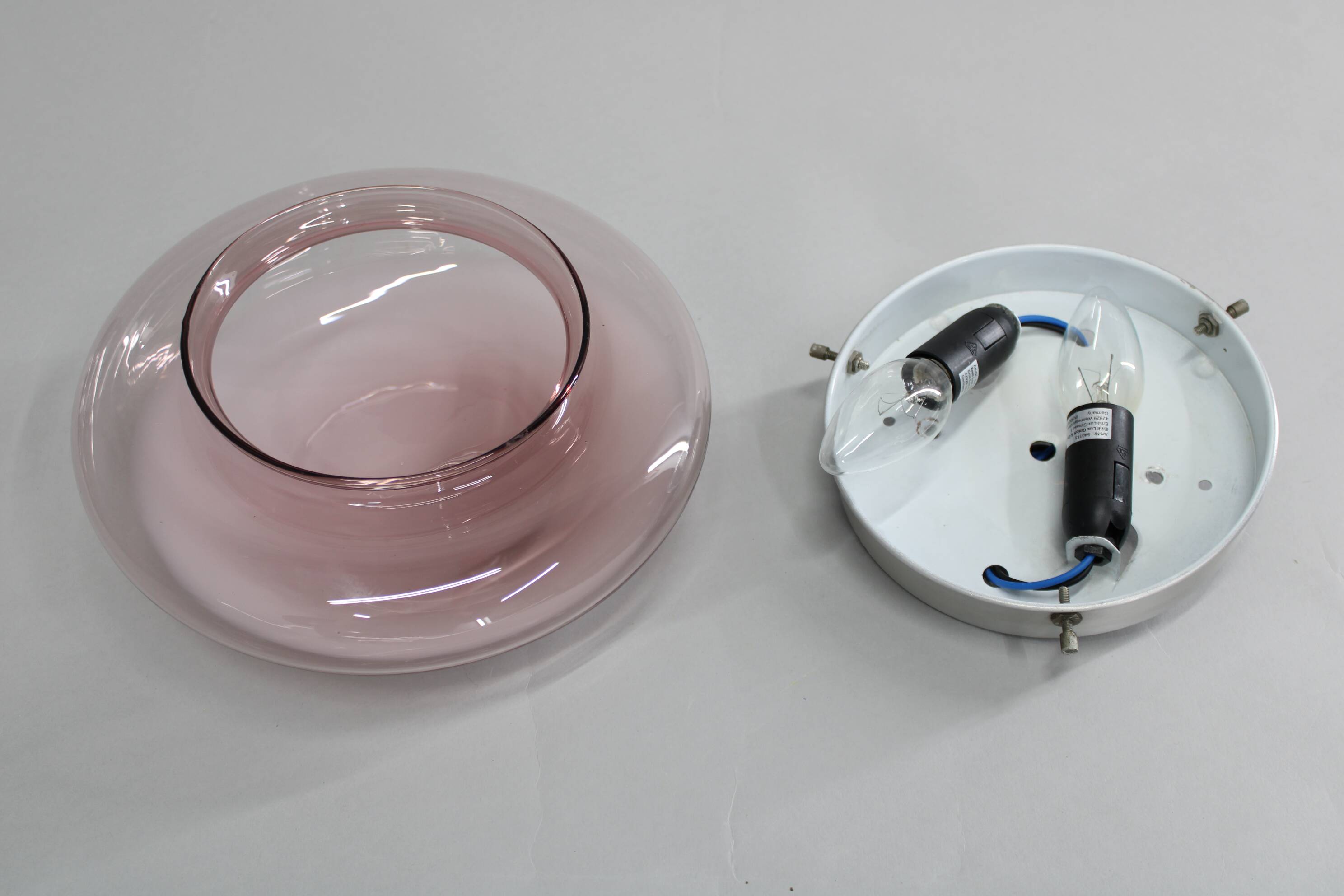 1970s Glass Ceiling Light, Italy