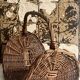 Log basket, woven wicker