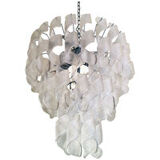 Lustre transparent en verre de murano « ricci »
