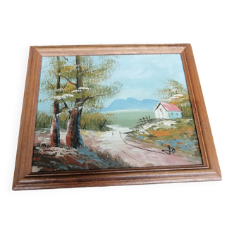 Hand-painted landscape painting