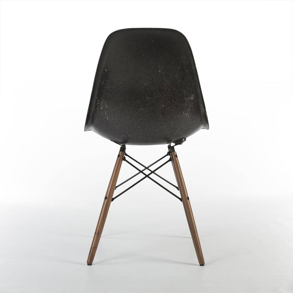 Chaise d'appoint noire Eames DSW originale vintage Herman Miller