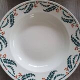 Assiettes creuses lunéville houx