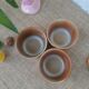 Three ramekins in glazed sandstone - vintage