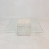 Italian travertine coffee table 1980s