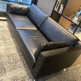 2 Vitra Park sofas by Jasper Morrison - Black leather
