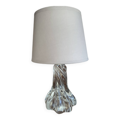 Lampe en cristal de Baccarat torsadé