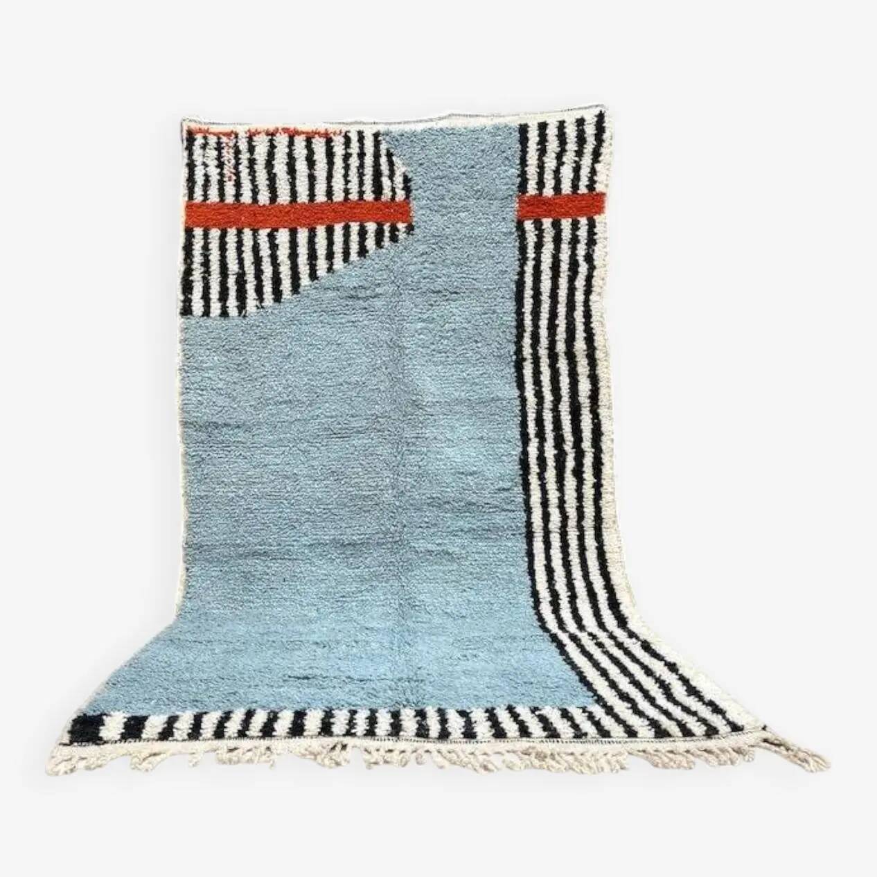 Tapis tissé à la main 200x300 cm, laine, multicolore, Maroc
