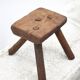 Tabouret bois tripode, tabouret de traite, porte-plante bois