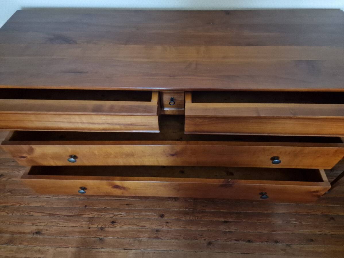Solid cherry wood style chest of drawers
