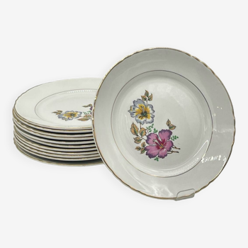 Set of 12 Dinner Plates “Orchies - Moulin des Loups” Caroline model