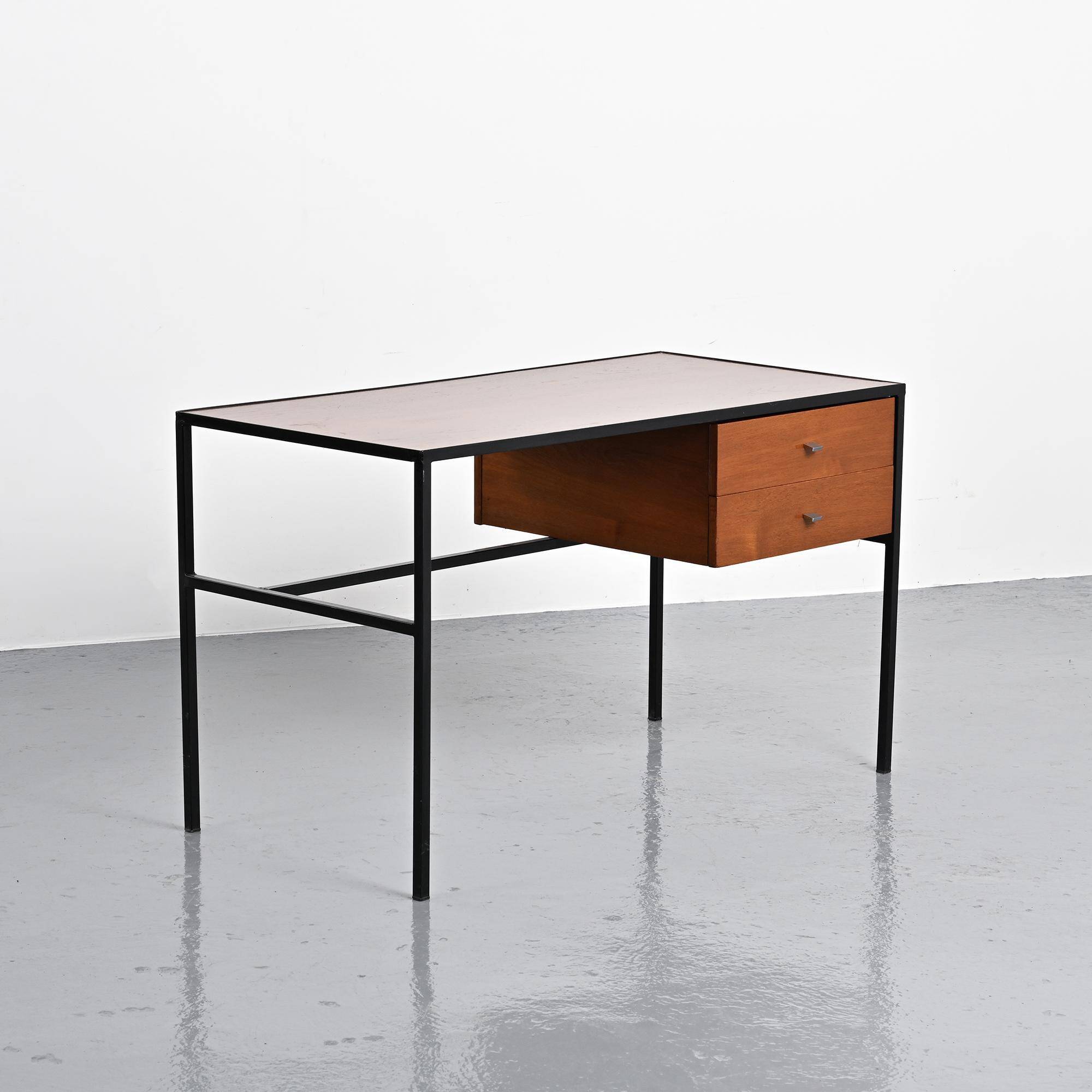 Metal and laminate desk, Meurop, 1960s