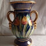 Vintage "h.bequet" earthenware vase