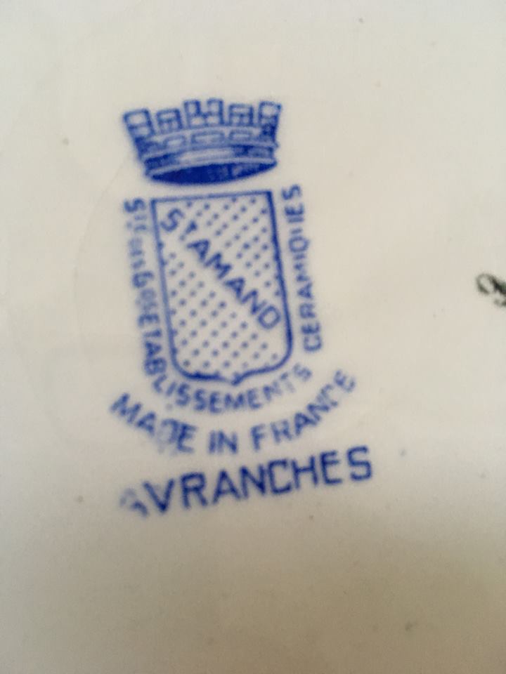 Composition of eight blue plates