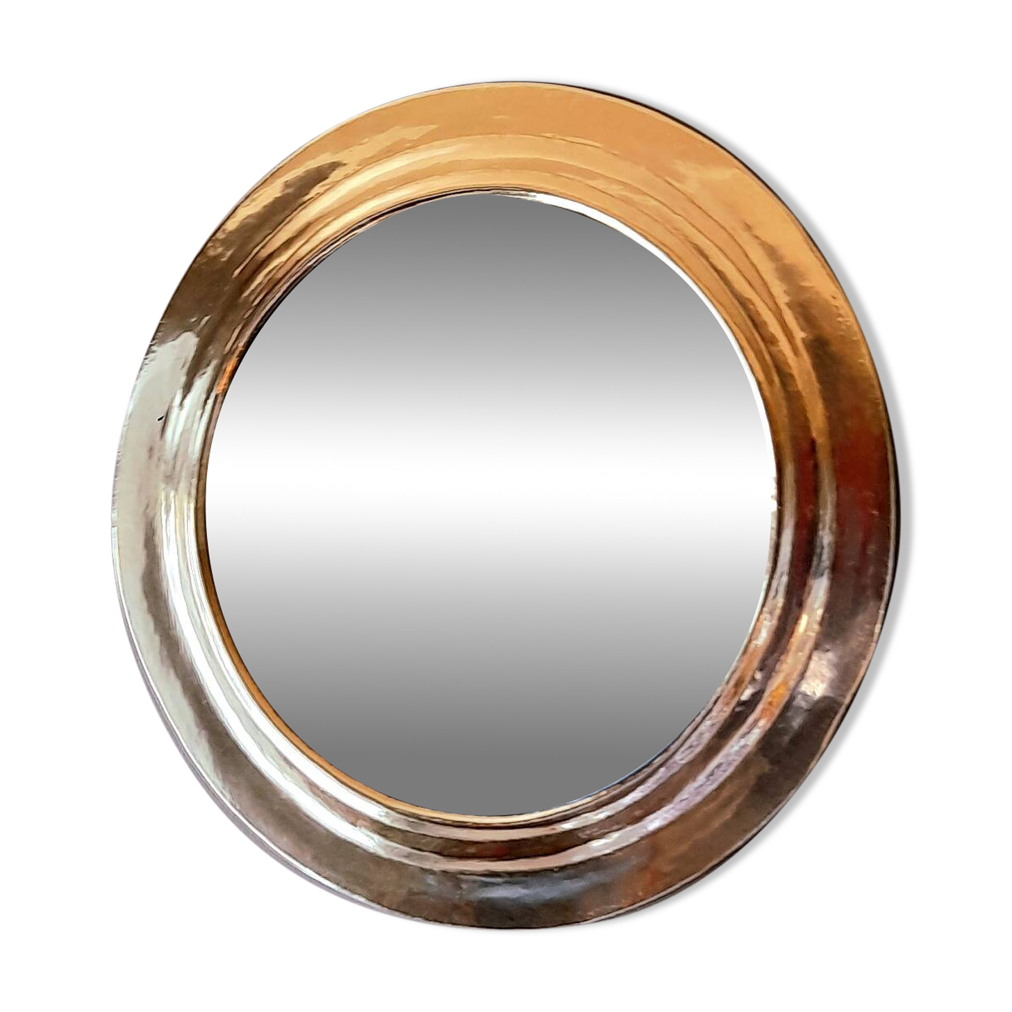 Round metal mirror, 39x39cm, 1970