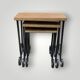 Antique wooden and wrought iron nesting tables – circa 1950