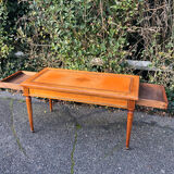 Louis XVI style coffee table leather