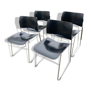 lot de 4 chaises noires