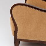 Paire de fauteuils club Art Déco, années 1940