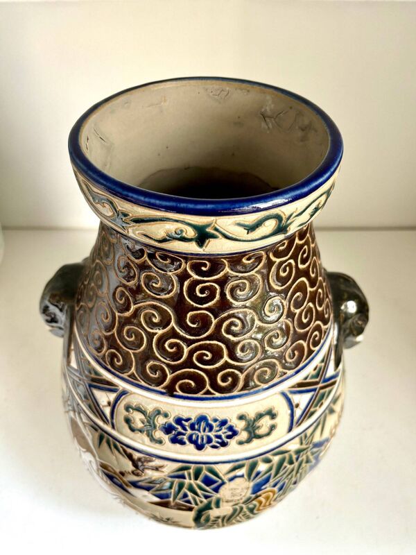 Vase polychrome en grès de Biên Hoa - Vietnam