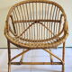 Paire de fauteuils en rotin vintage