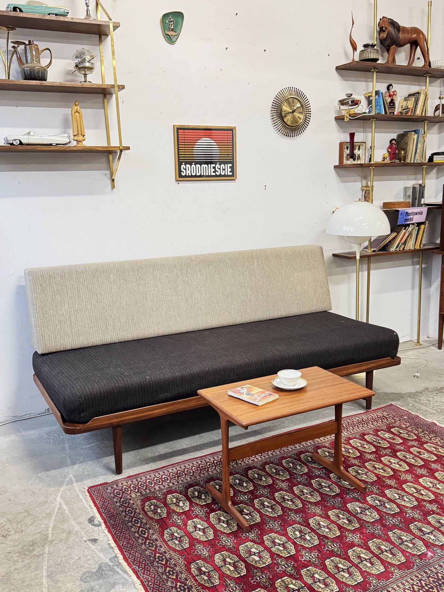 Canapé-lit en laine, Danemark années 1960/1970, milieu du siècle, vintage