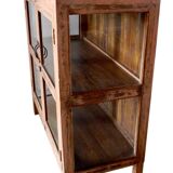 Teak glass buffet