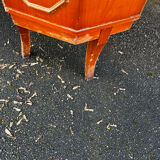 Vintage octagonal bar cabinet – leather top – Art Deco style – years