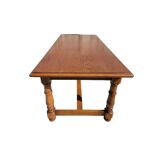 Solid wood farm table with extensions