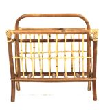 Scandinavian rattan magazine rack, Sweden, 1950