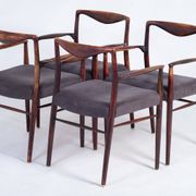 Mid-Century Scandinavian Armchairs in Rosewood by Kai Lyngfeldt-Larsen, 1960s, Set of 4