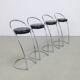 4x Barstool in Chrome, 1980s Italy