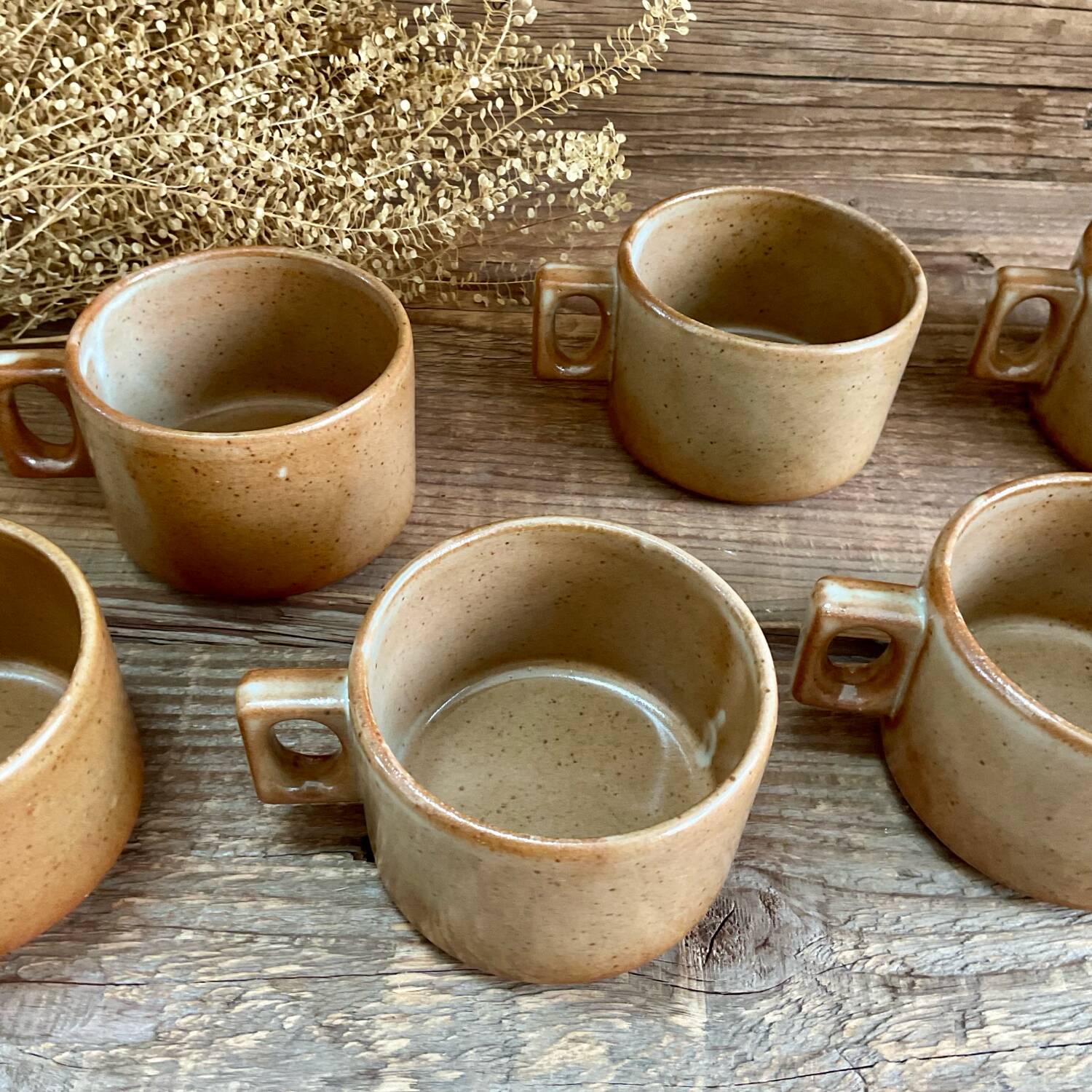 6 tasses en grès de Brenne France