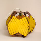 Lampe jaune tissée à poser