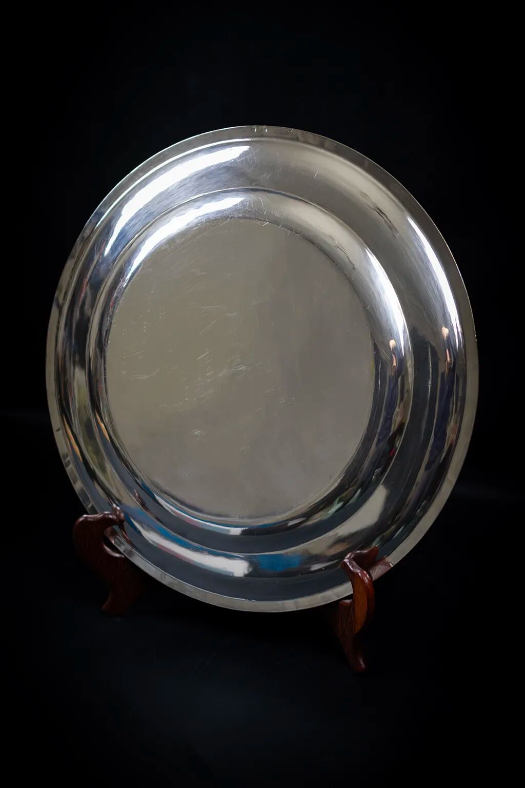 Silver-plated vegetable dish with matching tray – stamped