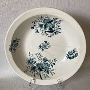 Plat Terre de feu de Grigny motif floral XIX - XXème