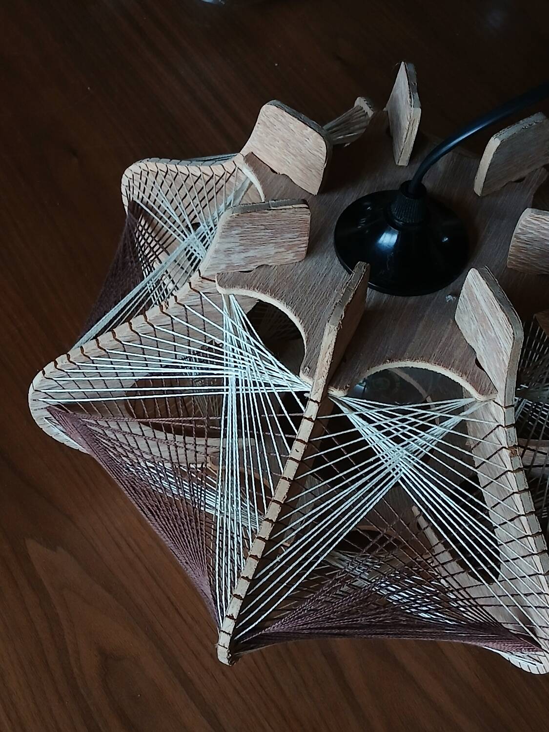 Scandinavian wooden and wire suspension, years