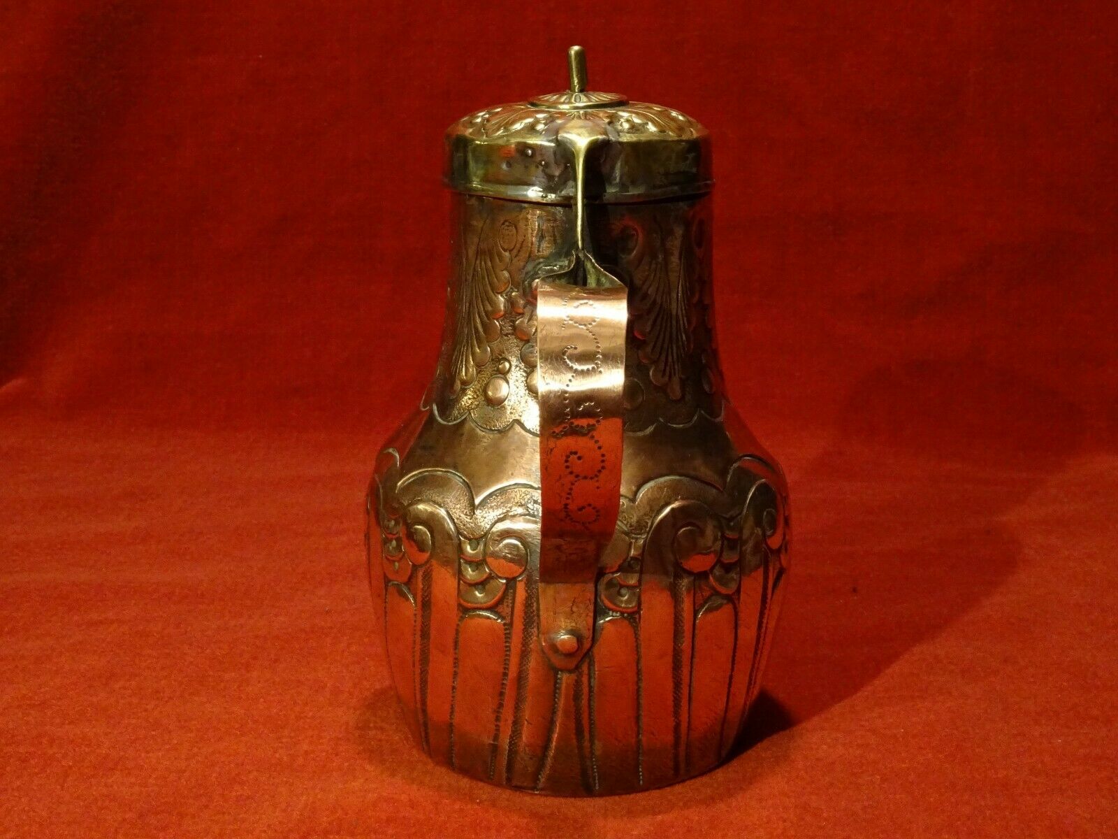 Old hull copper and brass repelled rock decoration XVIII XIX th