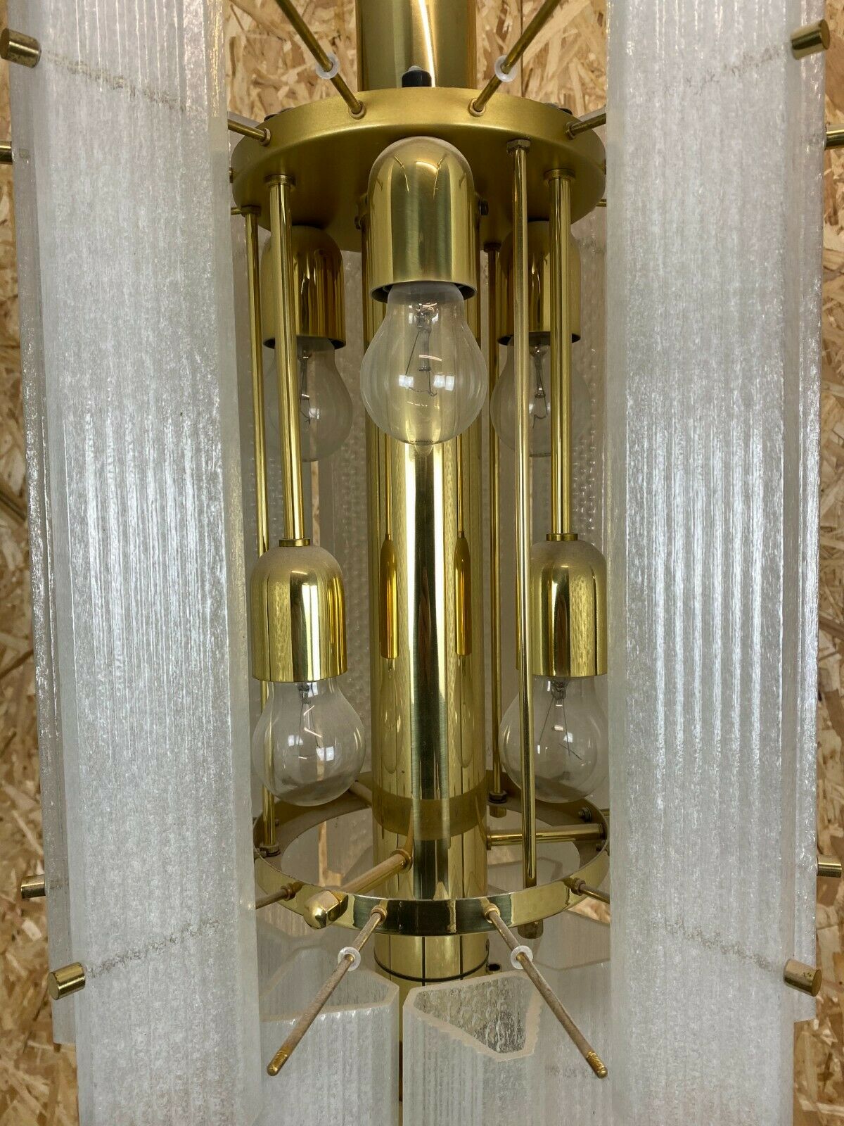 Lustre énorme Murano Ice Glass  Limburg 60s