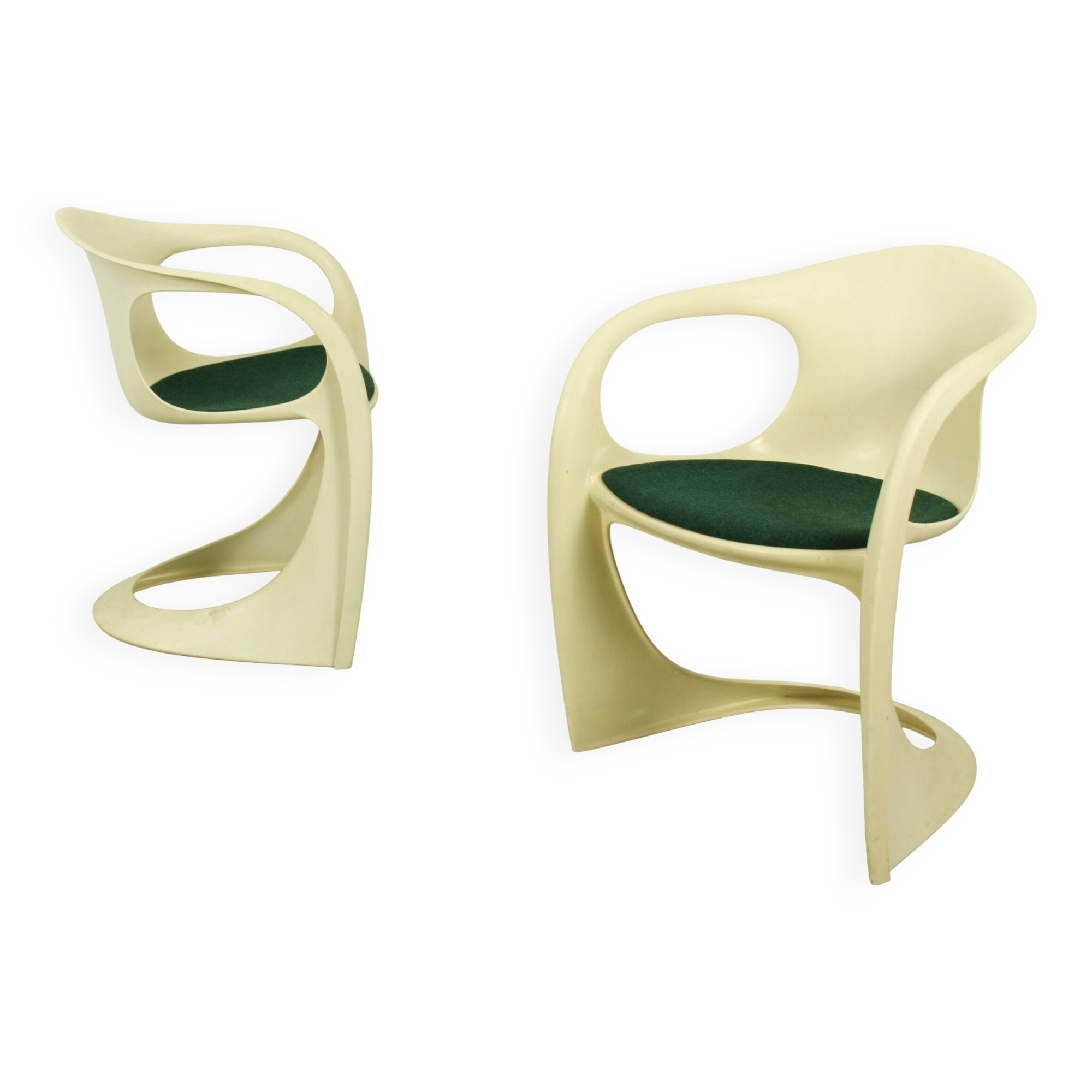 Paire de fauteuils Casalino par Alexander Begge pour Casala – Design de l'ère spatiale (années 1970)